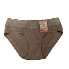 Blissful Benefits By Warner's Women's Size 7 Large Panty Lace Hipster Beige New