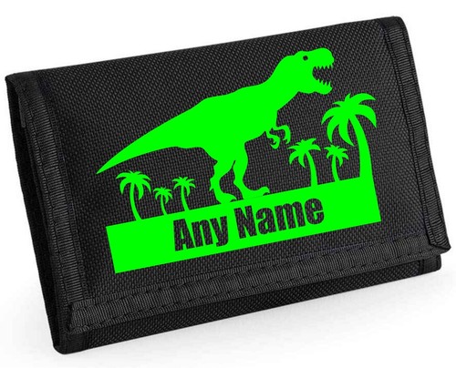Dinosaur Design Personalised Boys Kids Ripper Wallet With Coin Holder, Christmas - Picture 5 of 10