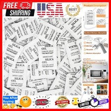 100 PCS Silica Gel Packets, 2 Gram Moisture Absorbent for Jewelry & Electronics