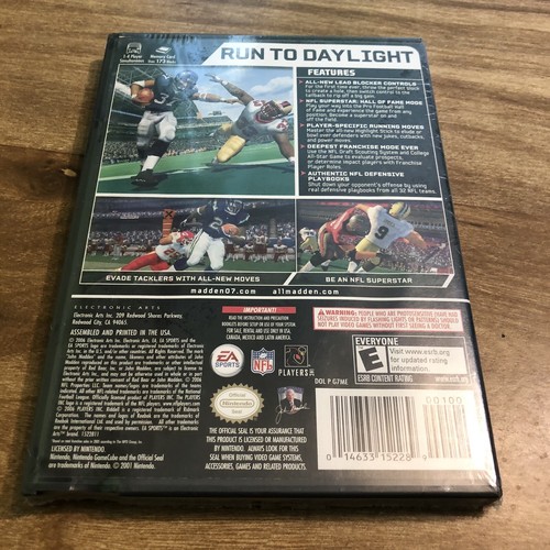 Madden NFL 07 Football Nintendo GameCube Re-Seal Preowned - Picture 2 of 2