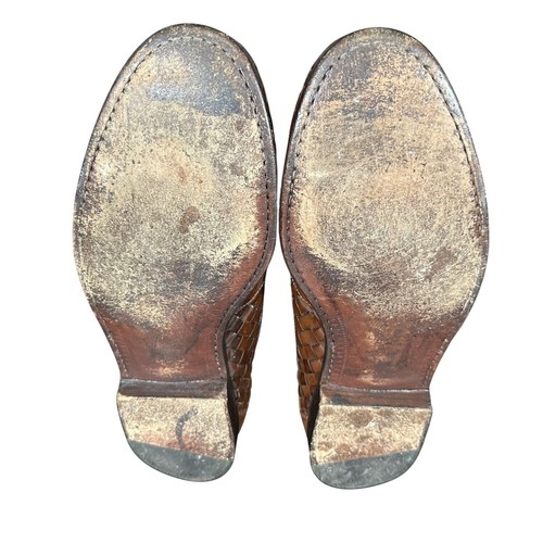 Cole Haan BRAGANO Woven Leather Loafer Men US 10.5 M Brown Slip-On MADE IN ITALY - Picture 11 of 11