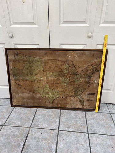 Vintage United States Merchandising Autumotive Map 30x45” - Picture 15 of 15