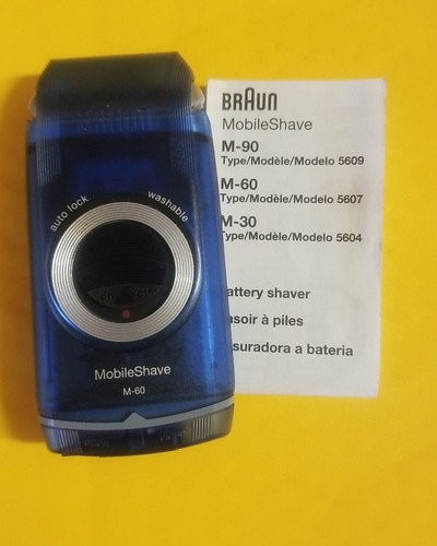 Braun Elektrorasierer für Herren, M60b Mobiler Elektrischer Folienrasierer, Waschbar - Bild 4 von 5