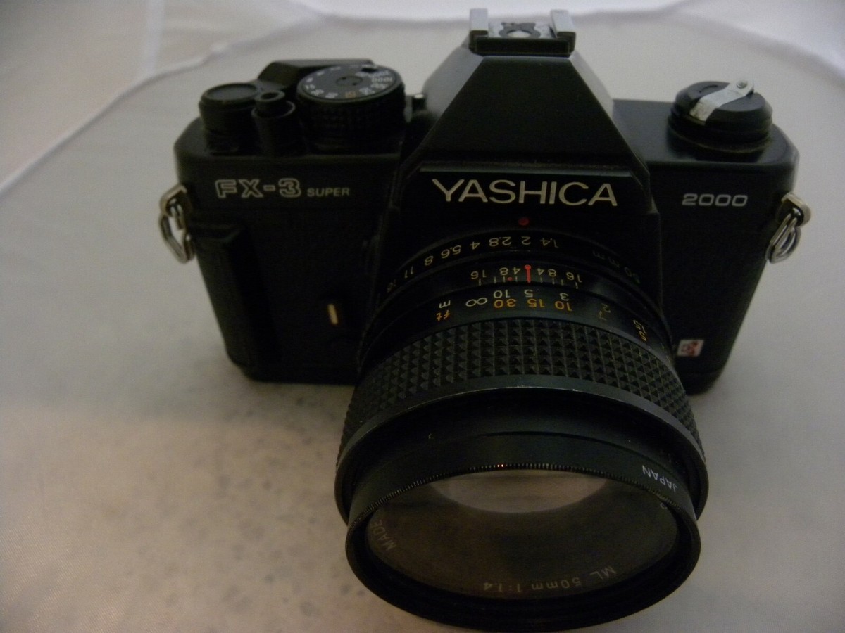 yashica fx3 super 2000 ml 50mm 1:14 black japanese camera | eBay