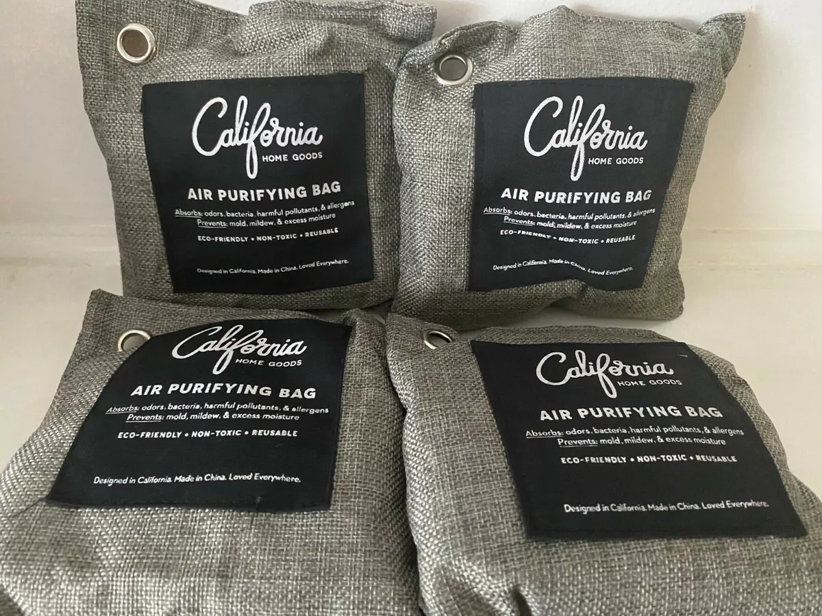 CALIFORNIA HOME GOODS 4 X 200 GRAMS BAMBOO CHARCOAL AIR PURIFYING BAGS