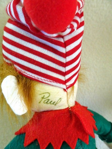 Muñecas de sueño Dakin 1994 12" fieltro elfos de navidad - figuras - Paul y EB - excelentes - Imagen 3 de 9