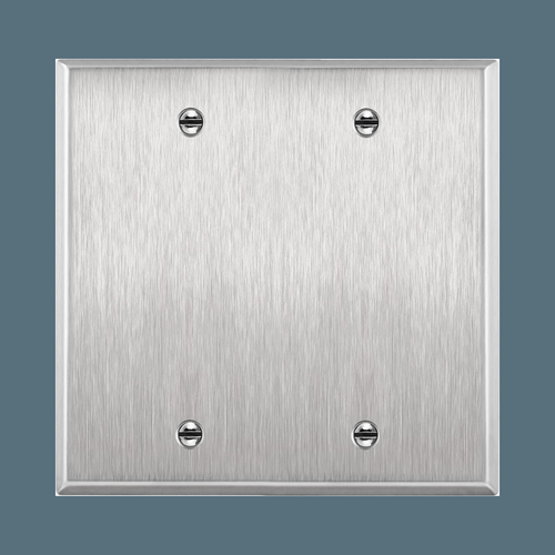 Placa de pared de metal en blanco de 1, 2, 3, 4 pandillas, placa de cubierta de acero inoxidable, sin dispositivo - Imagen 9 de 25