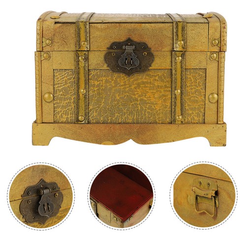 Wooden Box Wedding Decoration Goldendoodle Ornament Toy Treasure Chest - Picture 4 of 12