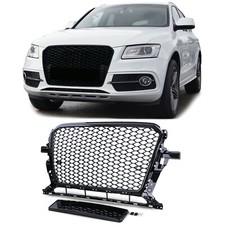 Für Audi Q5 8R ab 2012-2016 Kühlergrill Sportgrill Waben Gitter Schwarz Glanz