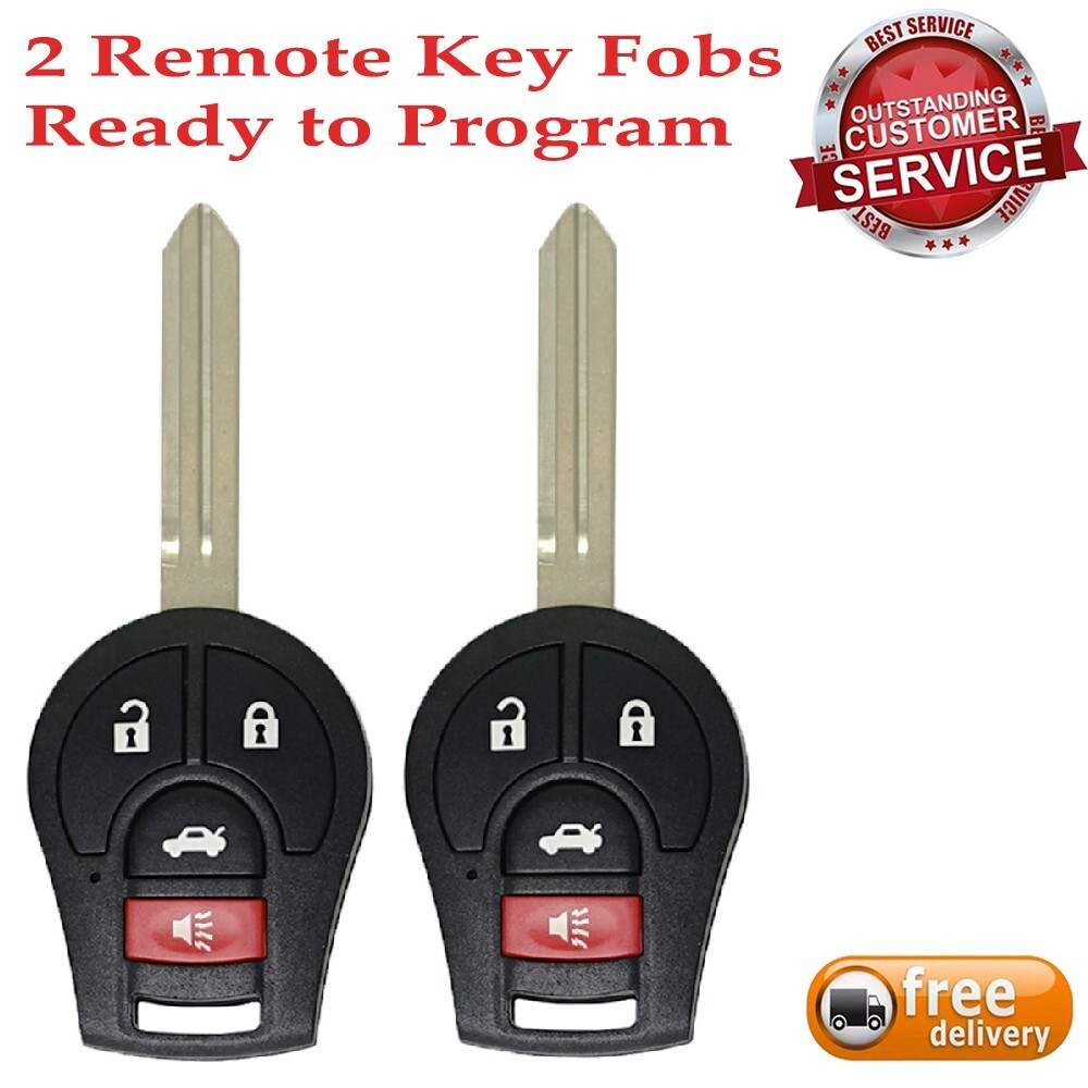 2X for 2013 2014 2015 2016 2017 2018 2019 Nissan Versa Sentra Remote Key Fob 4B