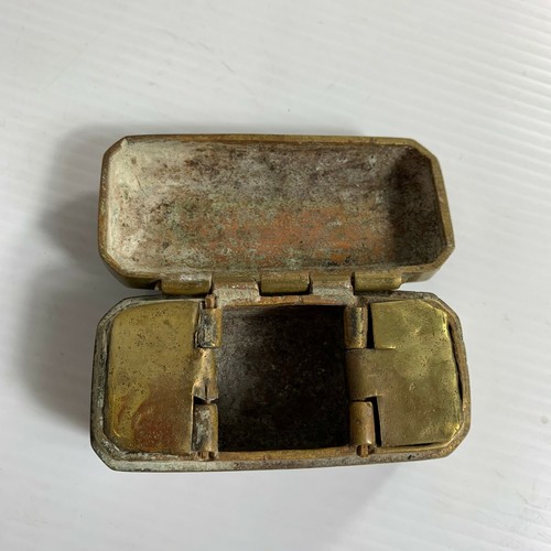 Brass Betel Box Paan Daan Ornate Hinged Lid Compartments Vintage Chewing - Picture 6 of 9