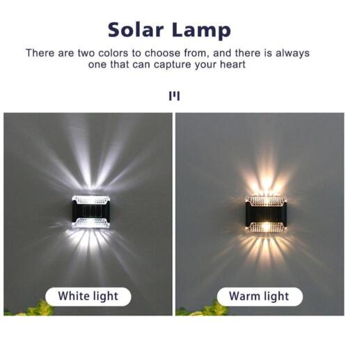4/1X SUPER BRIGHT SOLAR POWERED DOOR FENCE WALL LIGHTS OUTDOOR LAMP' GARDE D4P7 - Picture 4 of 12