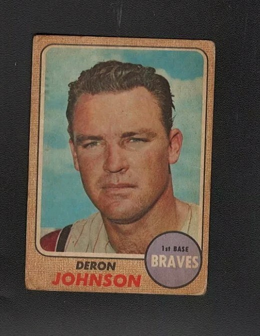 1968 Topps Venezuelan #323 Deron Johnson Atlanta Braves