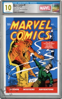 MARVEL COMICS MARVEL COMICS #1 SILVER FOIL CGC 10 GEM MINT FIRST RELEASES