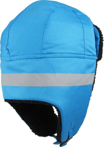 Reflektierende Sicherheit Flieger Trapper Mütze Wintermütze Ski warm Pelzkappe - Bild 11 von 31