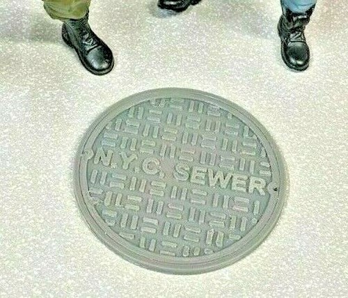 Figuras de diorama escala 1:6 TMNT cubierta de alcantarillado miniatura de alcantarillado de Nueva York - Imagen 4 de 7