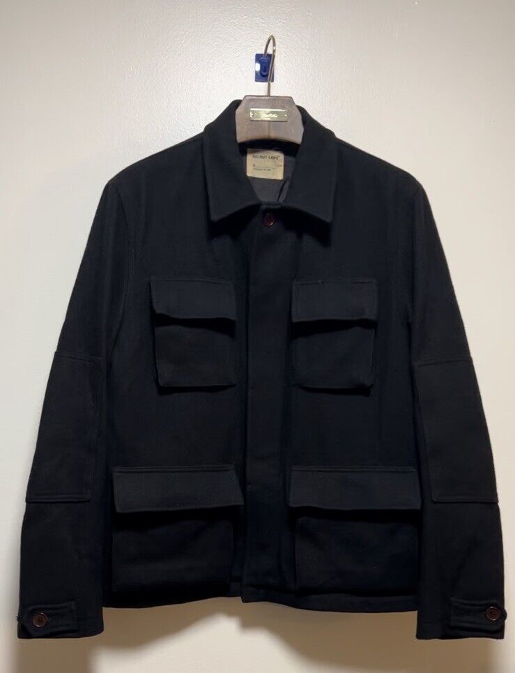 Helmut Lang Archive 1997 Wool Black Coat Men Size 48 … - Gem Helmut Lang Archive 1997 Wool Black Coat Men Size 48 … - Gem