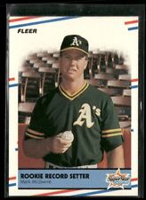 1988 Fleer #629 Rookie Record Setter (Mark McGwire) Oakland Athletics