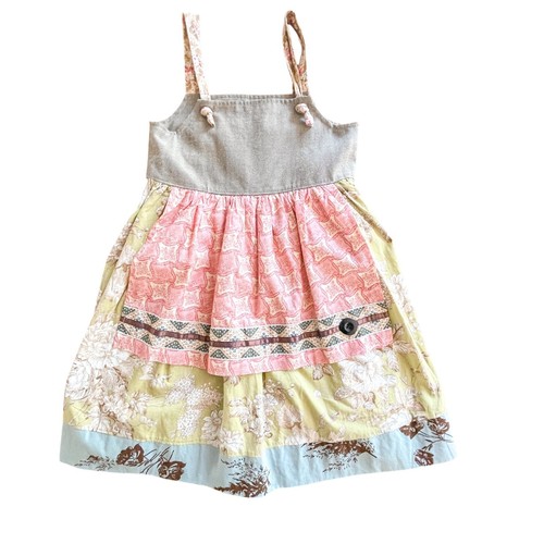 NWT! Matilda Jane Cottage Core Sleeveless Apron Dress with Knot Tie Size 8