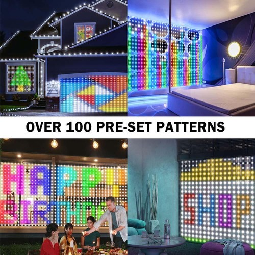 Smart Curtain String Lights 400 LED RGB Fairy Light APP Control Holiday Decor - Picture 2 of 8