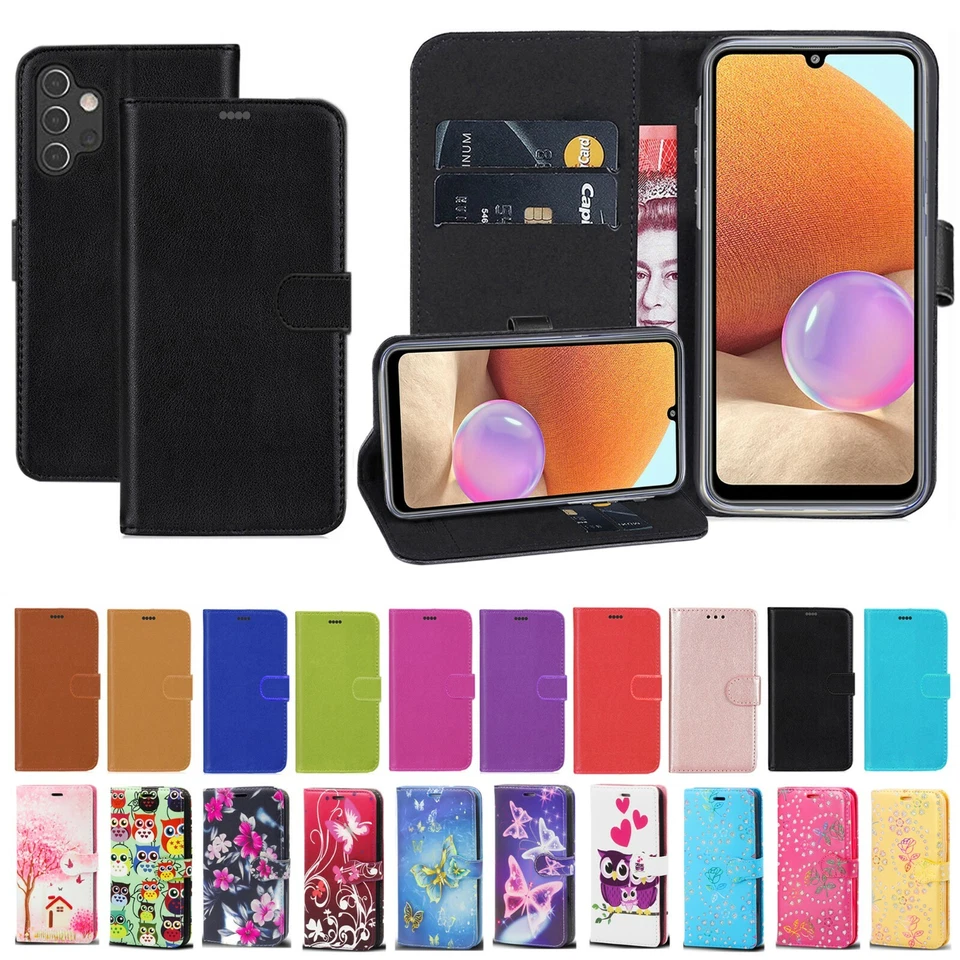 For Samsung Galaxy A32 5G Wallet Case, Leather Magnetic Flip Stand Phone Cover