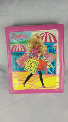 VINTAGE BARBIE CARRYING CASE PINK 1989 BARBIE SHOPPING ON FRONT | eBay