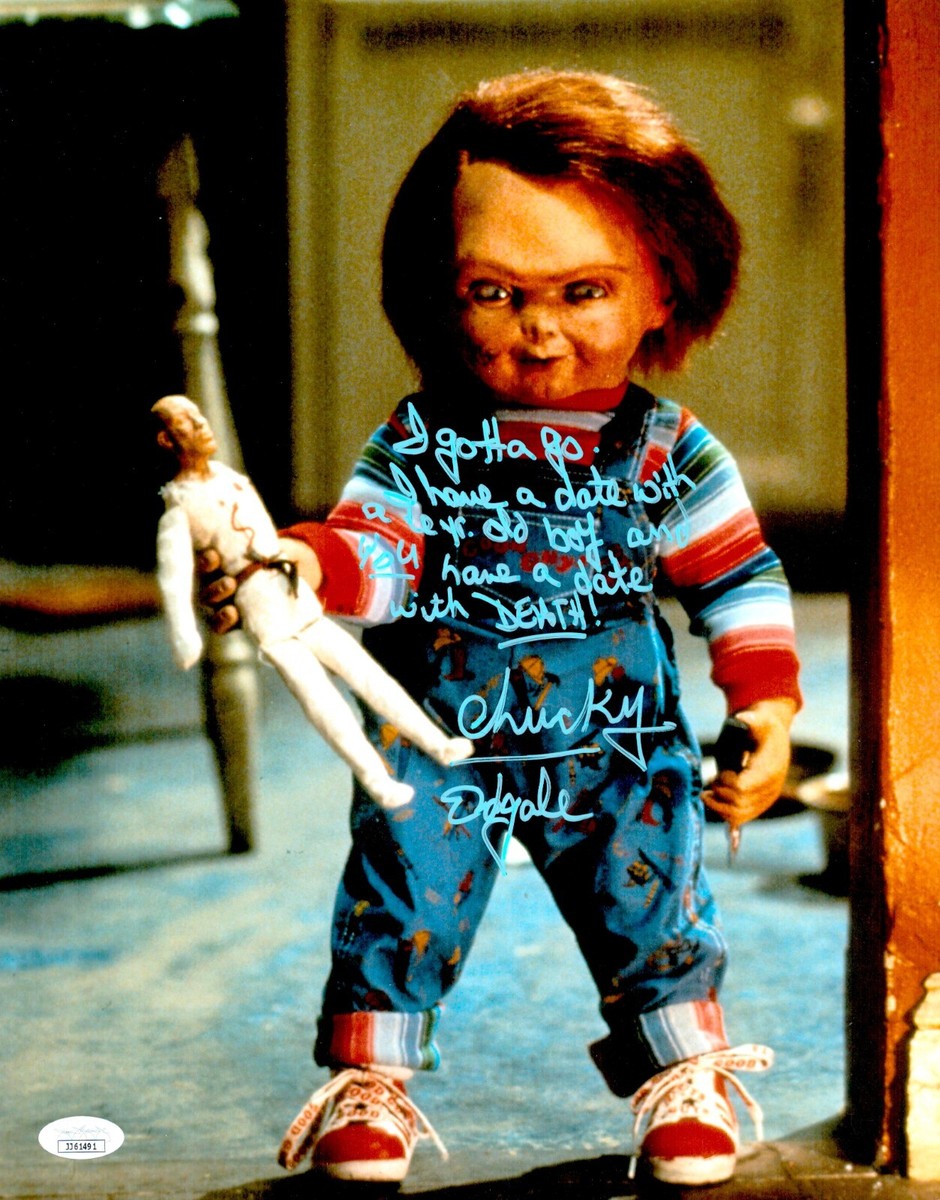 ED GALE Chucky Signed 11x14 Photo Child's Play In Person Autograph
