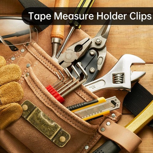 4 Set Bronze Tape Measure Clip Metal Holder Clips Pouch Tool Holster Tool - Picture 7 of 10