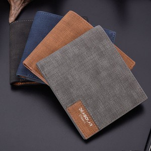 Men-Leather-Wallet-Billfold-Vintage-Canvas-Bifold-Purse-Clutch-Card-Money-Holder