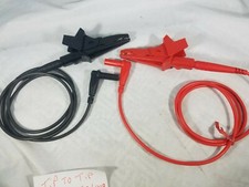 Silicone Test Leads 40" Right angle to Banana with Alligator Clips CATIII 1000V