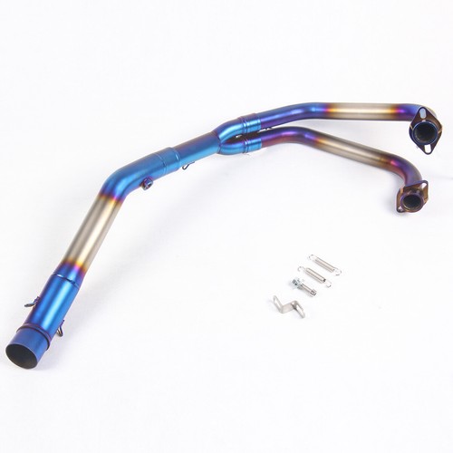 Motorcycle Exhaust System Front Connect Pipe Slip on For Yamaha YZF-R3 R25 Blue - Bild 1 von 3