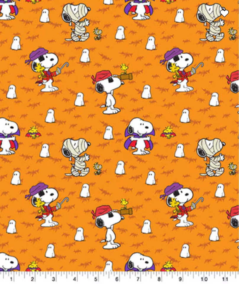 FULL BOLT - Tecido fantasia Halloween Snoopy/Woodstock 10 jardas - Imagem 3 de 3