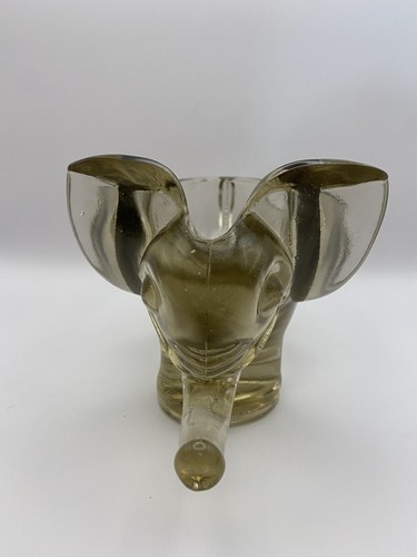 Vintage Mid Century Kunst Glas Elefant Pfeifenhalter oder Zigarren Aschenbecher Rauchglas - Bild 2 von 7