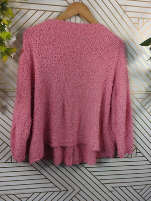 MARINA RINALDI 売れ筋商品|||マリナリナルディ ニット&セーター アウター レディース Sweaters Pink Marina Rinaldi Women's Pink Knit Button Up Texture Yarn