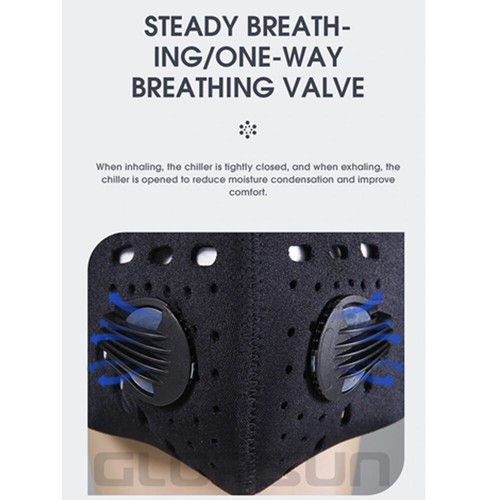 Anti MOUTH COVER w/ Carbon Filters  Bicycle Sports Breathable Carbon MOUTH COVER - Bild 62 von 78