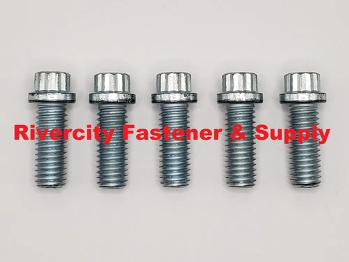 3/8-16x1 Alloy Steel 12 Point Flange Screws 3/8-16x1 Extra Strong Bolts 3/8x1 ZN