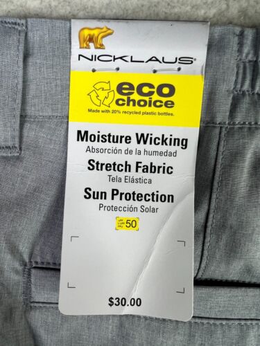 Nicklaus Shorts Mens Size 32 Gray 9" Inseam Golf Drawstring Elastic Waist NEW - Picture 3 of 9