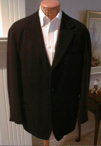 VESTIMENTA Men's Navy New Wool Sport Coat Jacket 48" Chest - 52R, US 42R - Picture 2 of 10