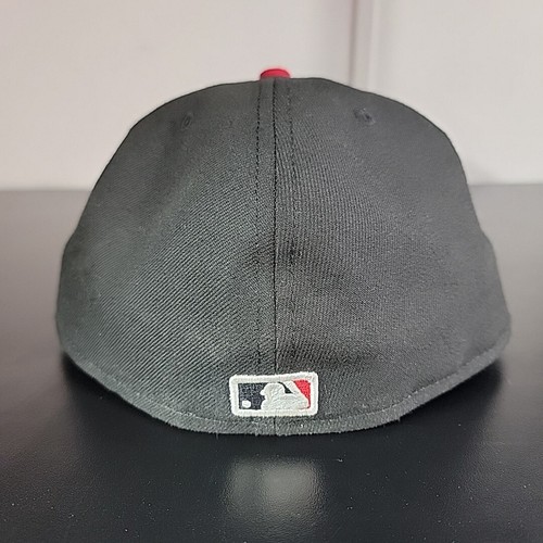 New Era 59Fifty Cincinnati Reds Fitted Hat Black Red Size 8, Free Shipping - Picture 5 of 7