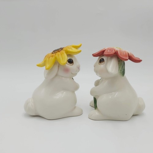 Agitadores de sal y pimienta Fitz and Floyd Bunny Blooms - Imagen 2 de 7