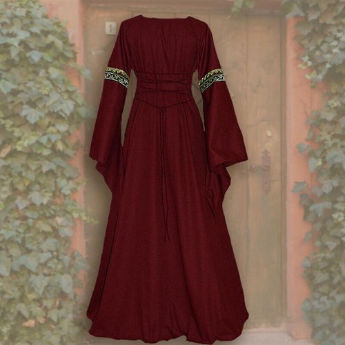 Women's Vintage Victorian Renaissance Gothic Dress Medieval Dress Costume Hooded - Picture 19 of 44