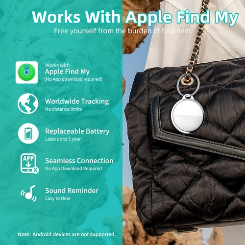 Air tag Tracker for Apple Works with Apple 'Find My App' Black - Picture 6 of 19