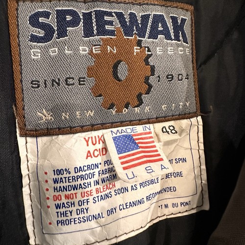 Vintage Mens Spiewak Golden Fleece Yukon Cloth Industrial Parka Size 48 XL Gray - Picture 4 of 12