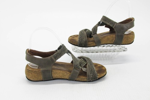 Taos Women Sandal Trulie Size US 6 EUR 37 Taupe Gray Gladiator Shoe Pre Owned vq - Picture 8 of 12