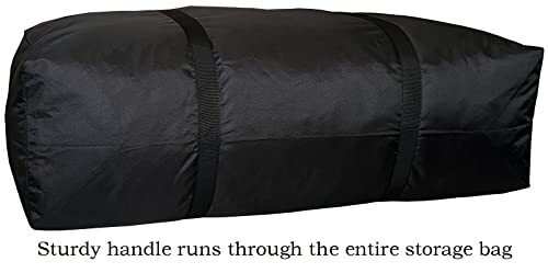 Extra Large Storage Duffle Bag With Zippers And Handles Black Big Foldable Duffl - Picture 5 of 7