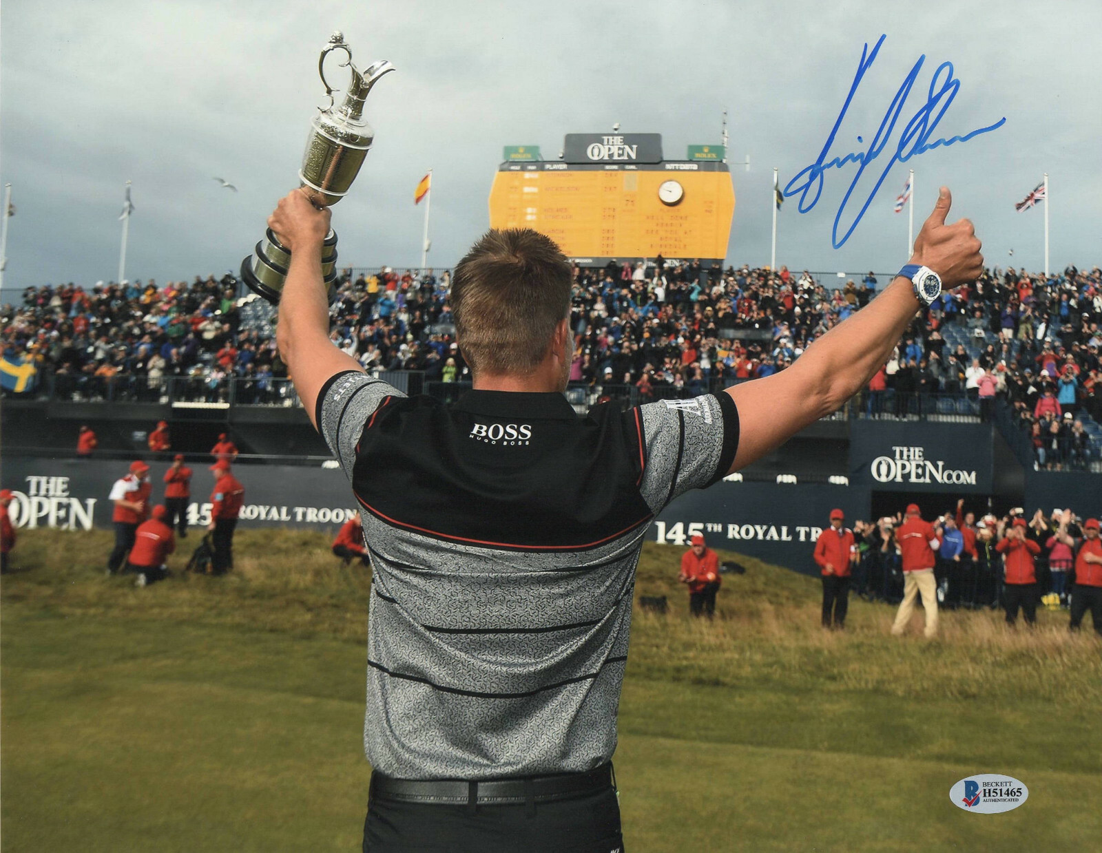 HENRIK STENSON AUTOGRAPHED SIGNED PGA 11X14 PHOTO PICTURE GOLF MASTERS BECKETT 9 