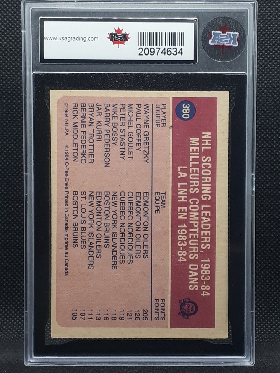 1984-85 OPC O-pee-chee NHL Hockey Card #380 Wayne Gretzky