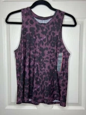 Women's All In Motion Active Tank Top Leopard Print Berry Size X-Small