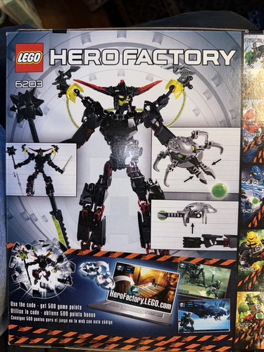 LEGO HERO Factory: (6203) Black Phantom - NEW / Sealed (Box Creasing / Defects) - Picture 2 of 2