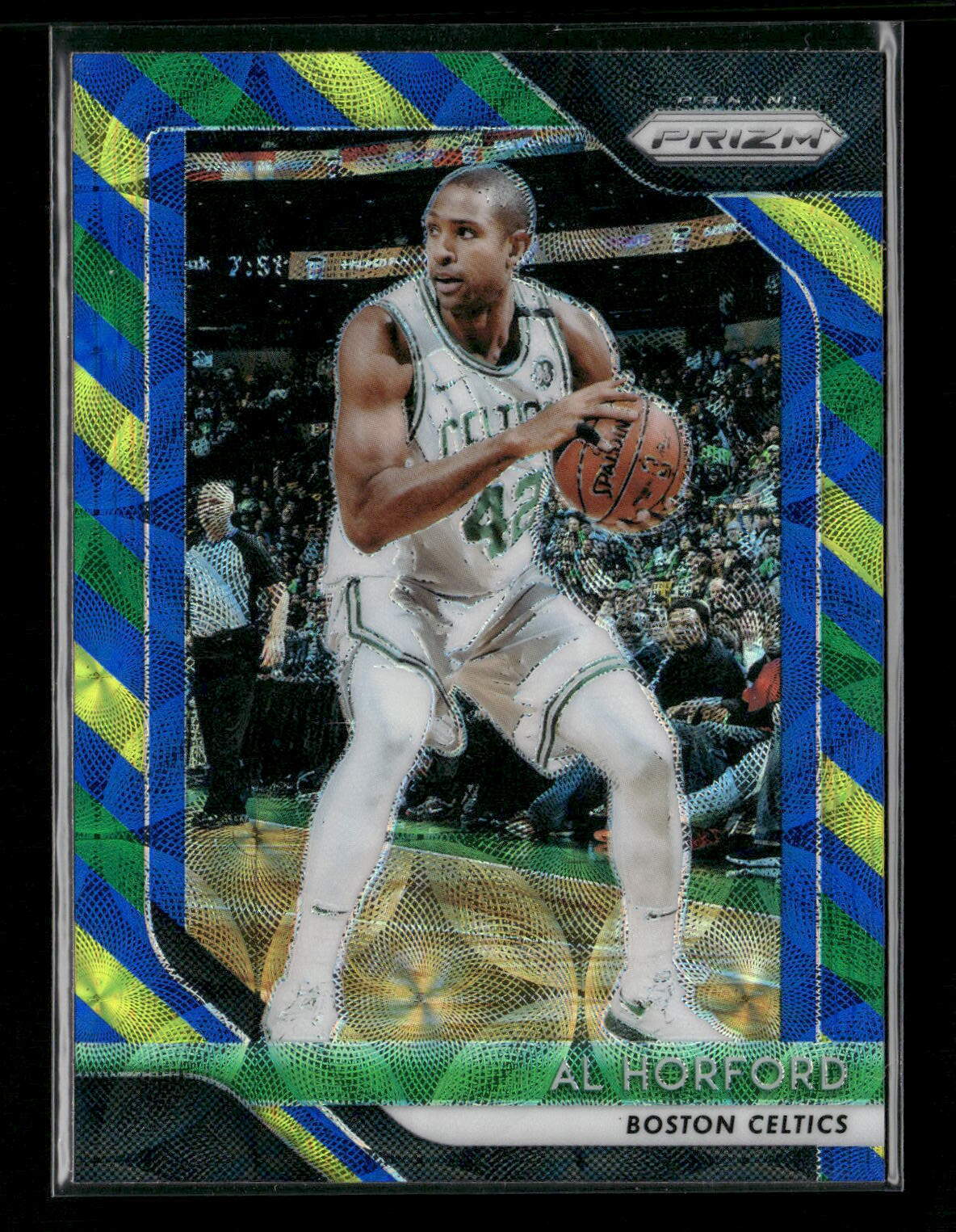 Al Horford 2018-19 Panini Prizm #128 Prizms Choice Blue Yellow and Green